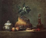 Jean Baptiste Simeon Chardin Round cake France oil painting artist